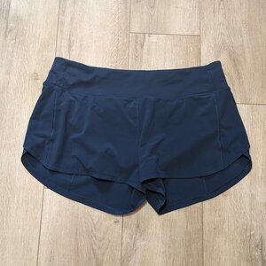 Lululemon Speed Up Shorts High Rise Navy Blue Size 12  Running Lined